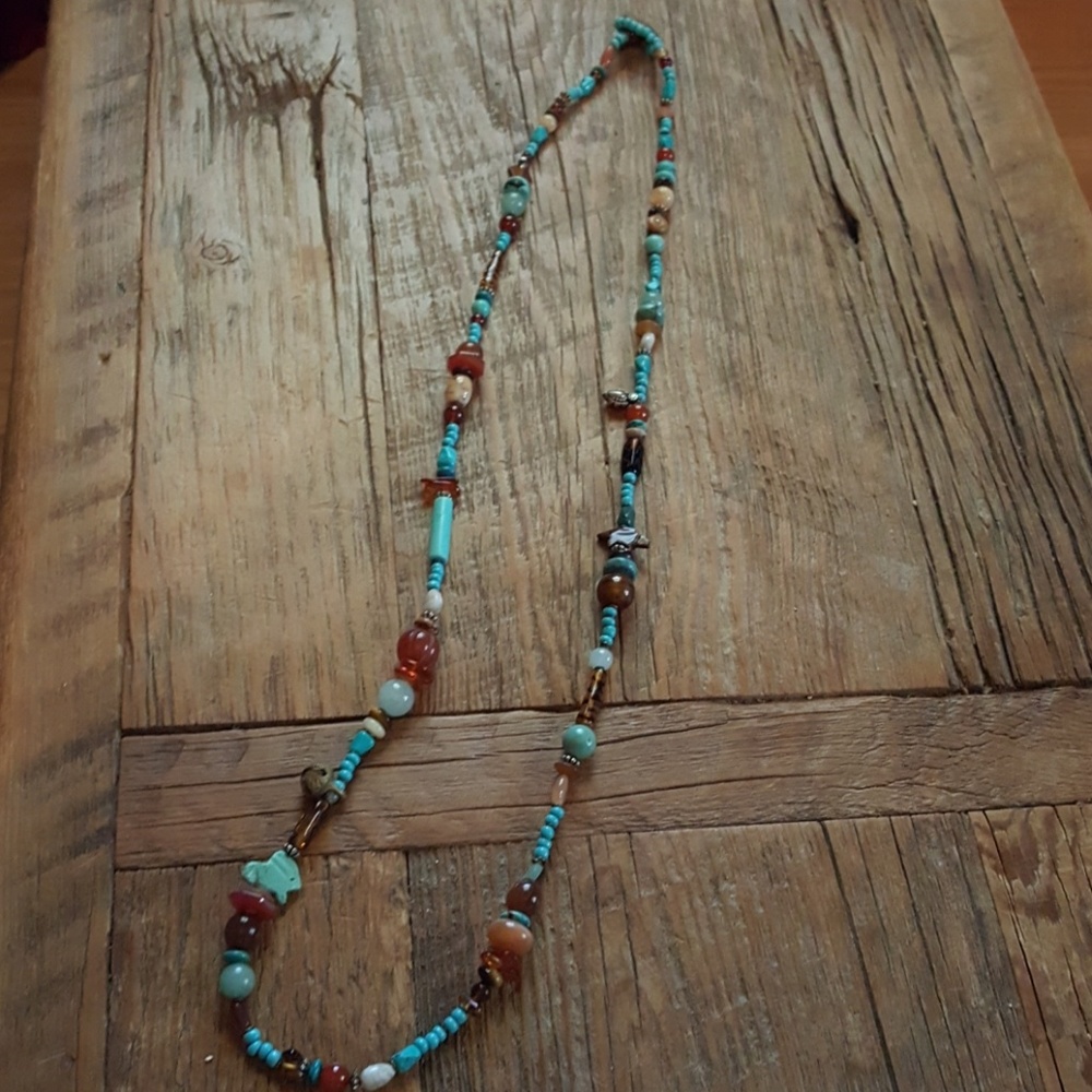 Mix media necklace/bracelet set